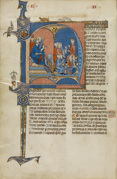 Initial N- James I of Aragon Overseeing a Court of Law by Unbekannt Unbekannt